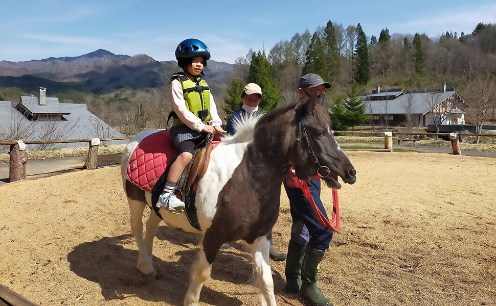 奥飛騨山之村牧場のプチ乗馬体験