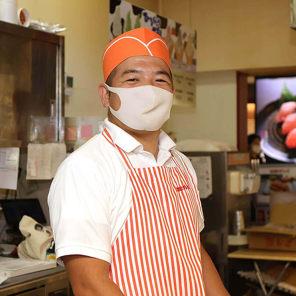 羽島ダンゴの店長、斉藤さん