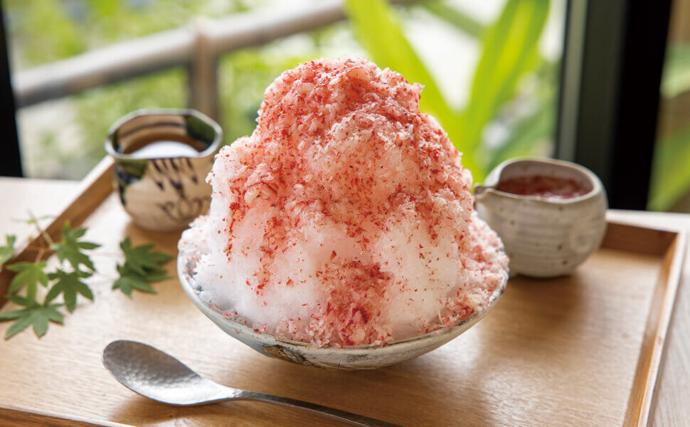 和菓子いちの 一番人気のいちごかき氷