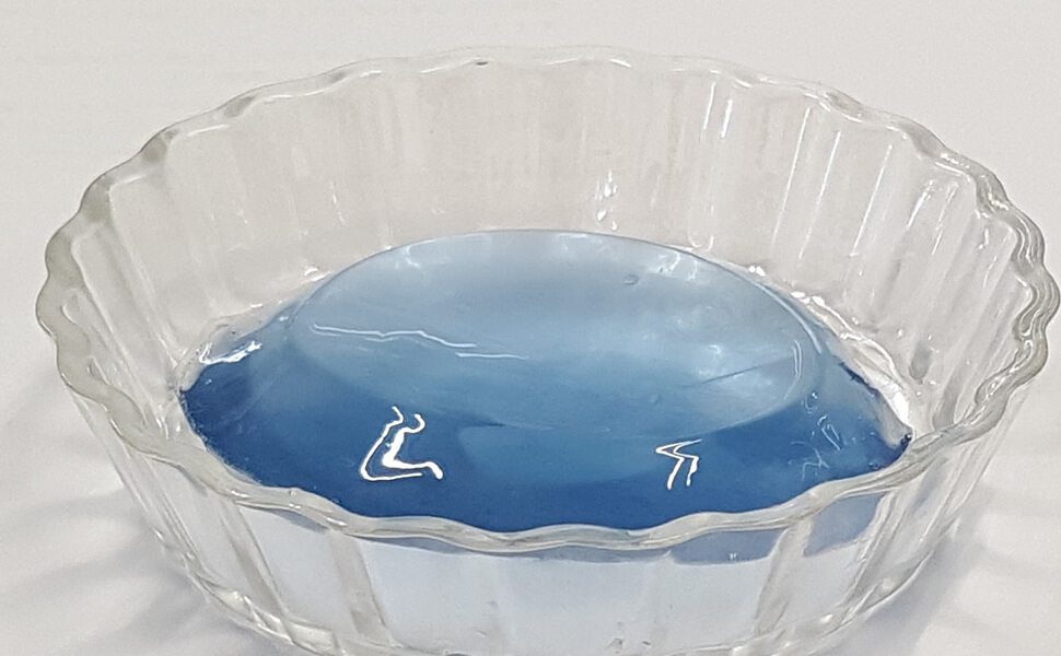 炭酸のすっきりとした風味のソーダゼリー